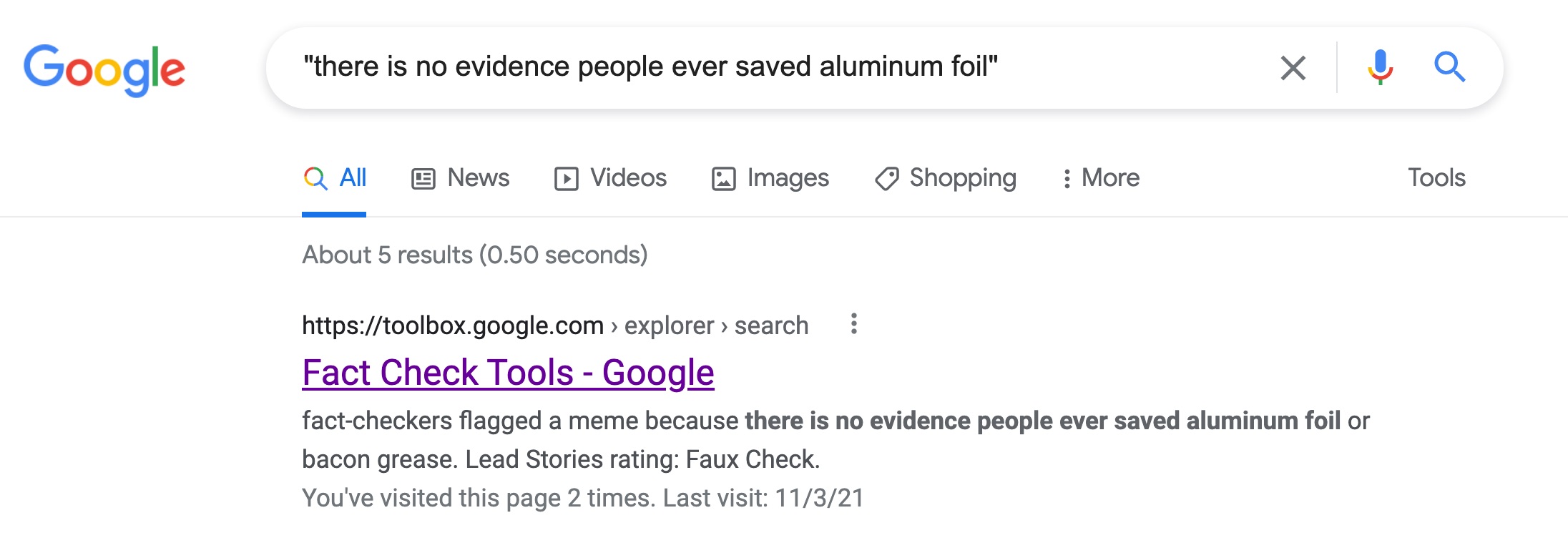 fact check no evidence people saved bacon grease aluminum foil