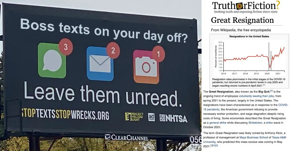 ‘Boss Texts on Your Day Off? Leave Them Unread’ Billboard