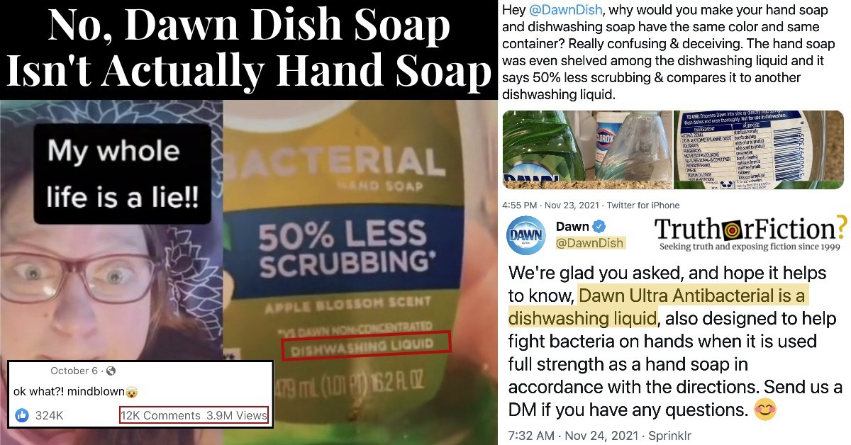 Is Dawn Hand Soap or Dish Soap?