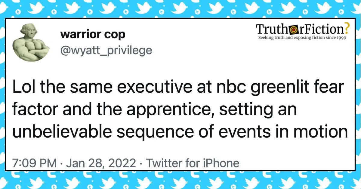 ‘The Same Executive at NBC Greenlit Fear Factor and The Apprentice, Setting an Unbelievable Sequence of Events in Motion’