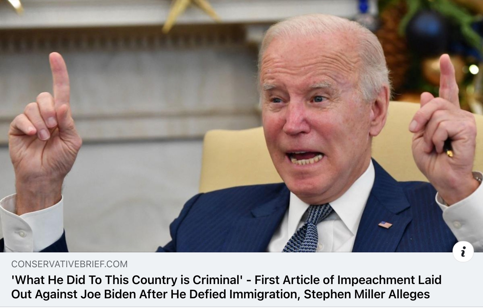 first articles of impeachment laid joe biden miller