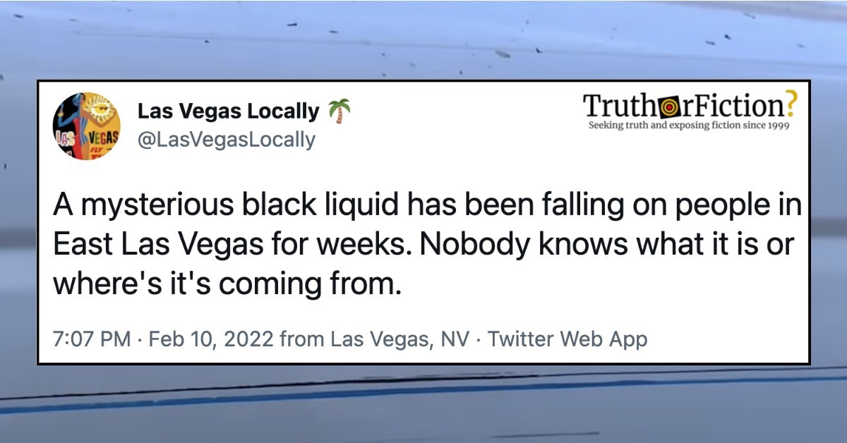 Mysterious Black Liquid Falling in Las Vegas