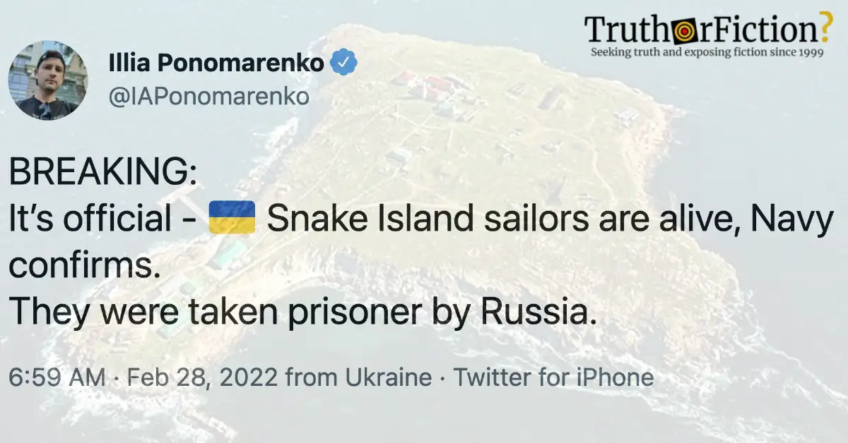 Snake Island’s Ukrainian Fighters May Have Survived