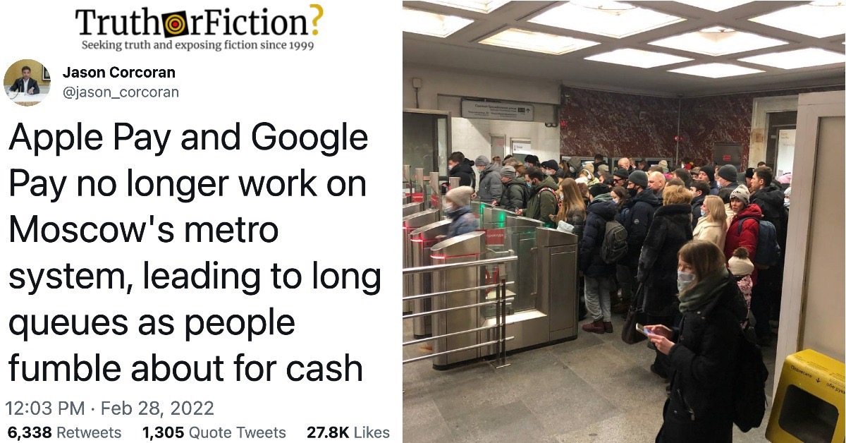 ‘Apple Pay and Google Pay No Longer Work on Moscow’s Metro System,’ Causing Queues
