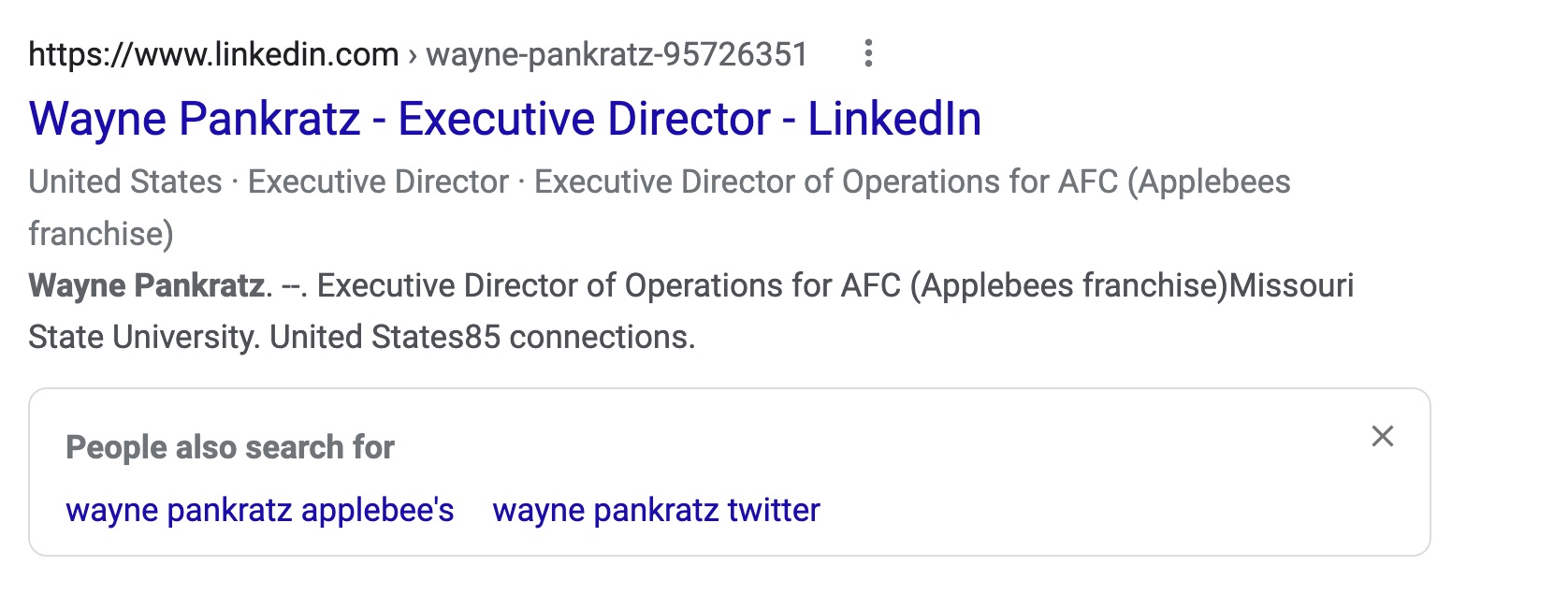 wayne pankratz applebees