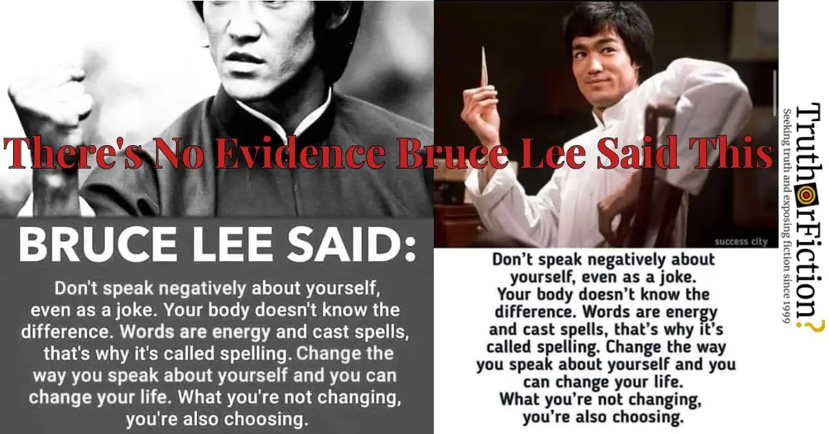 ‘Words Are Energy And Cast Spells’ Bruce Lee Meme