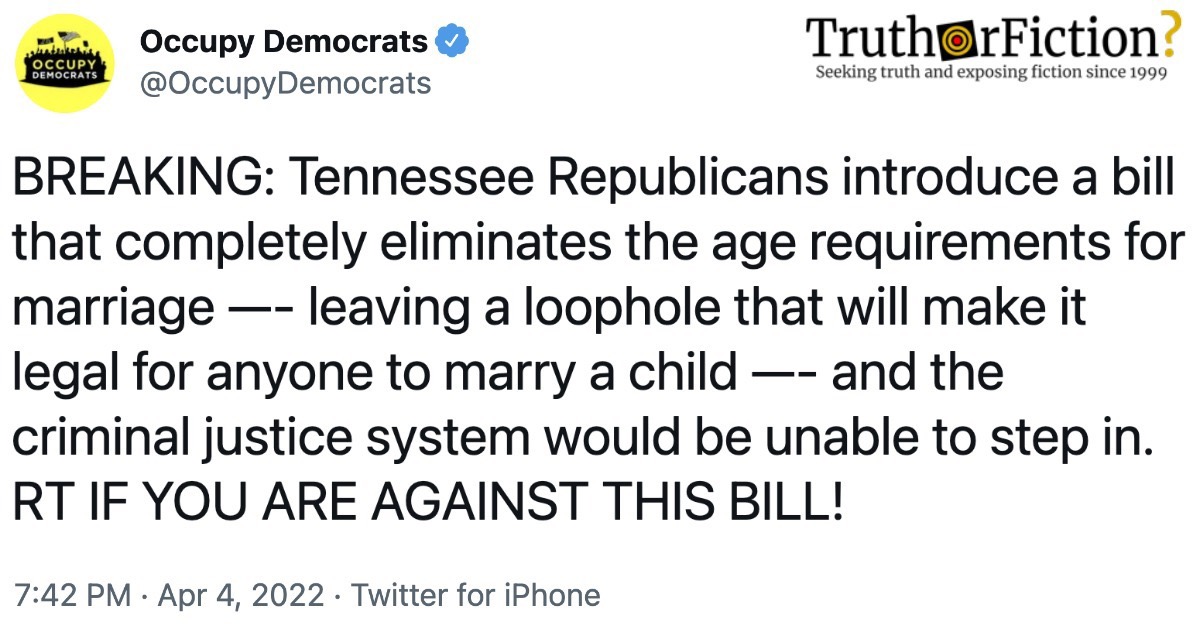 Tennessee Marriage Bill