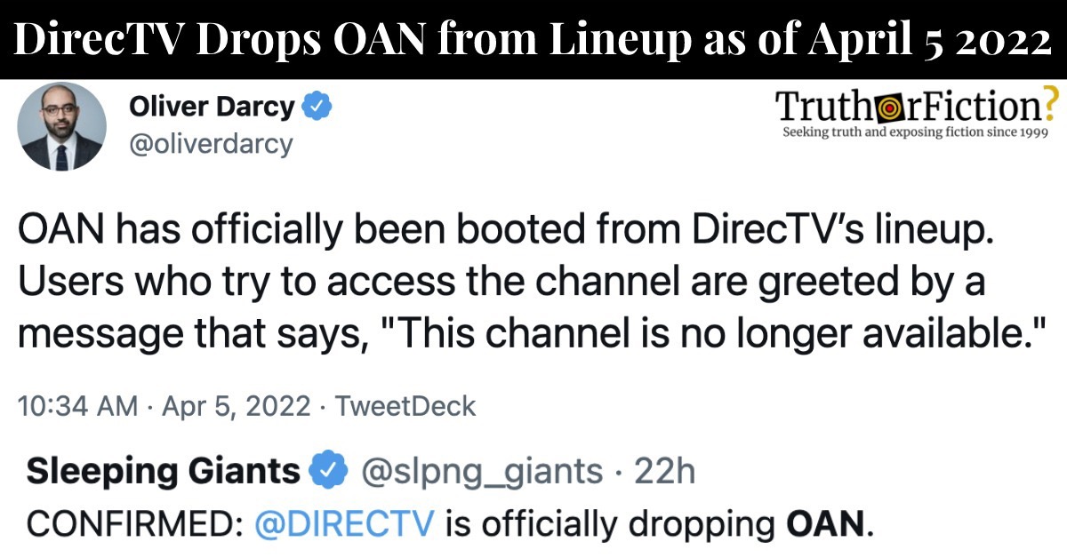 DirecTV Drops One America News Network From its Lineup