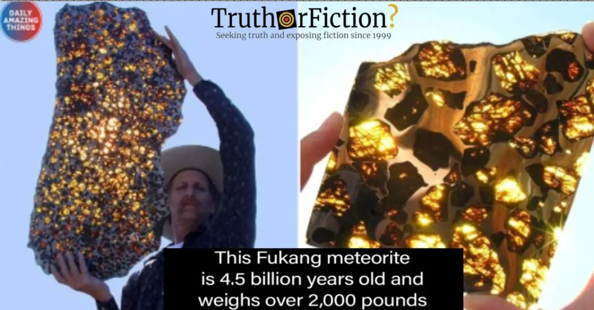 ‘This Fukang Meteorite is 4.5 Billion Years Old’