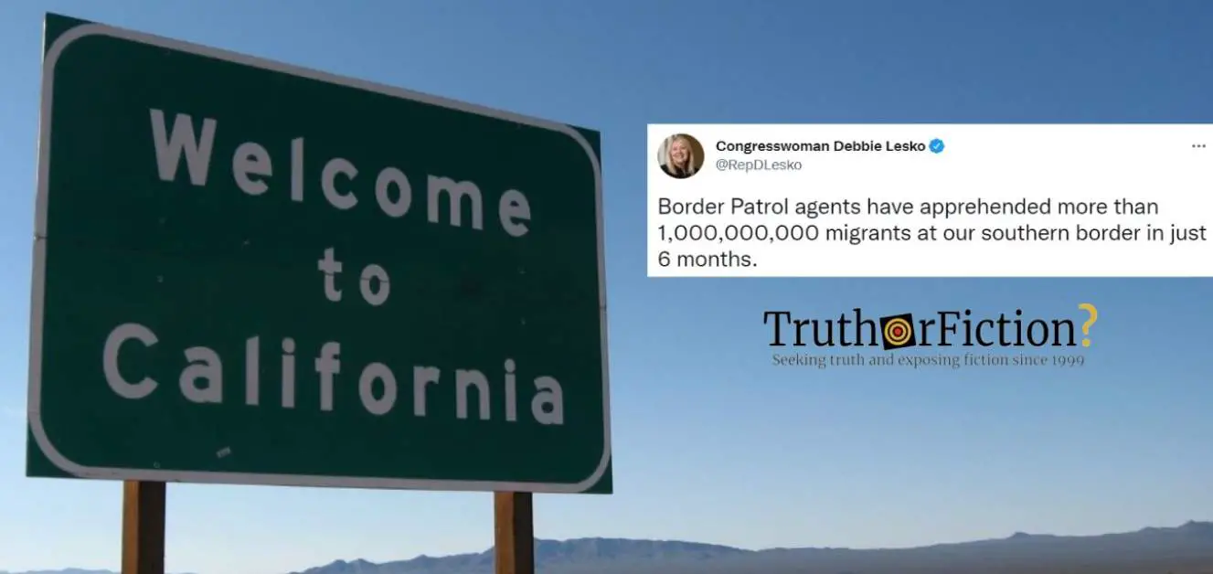 Were ‘More Than 1,000,000,000’ Immigrants Arrested at the U.S. Border in Six Months?