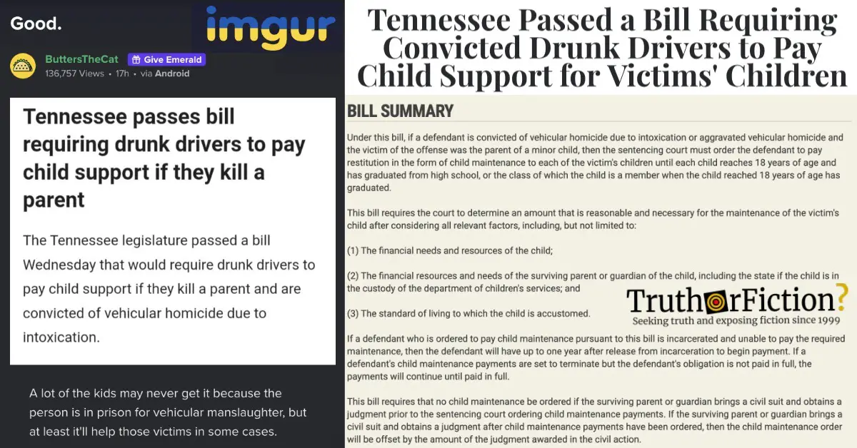 tennessee drunk driving law child support