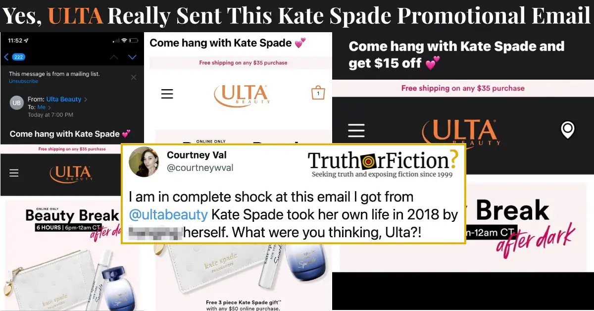 Ulta Kate Spade Email Controversy