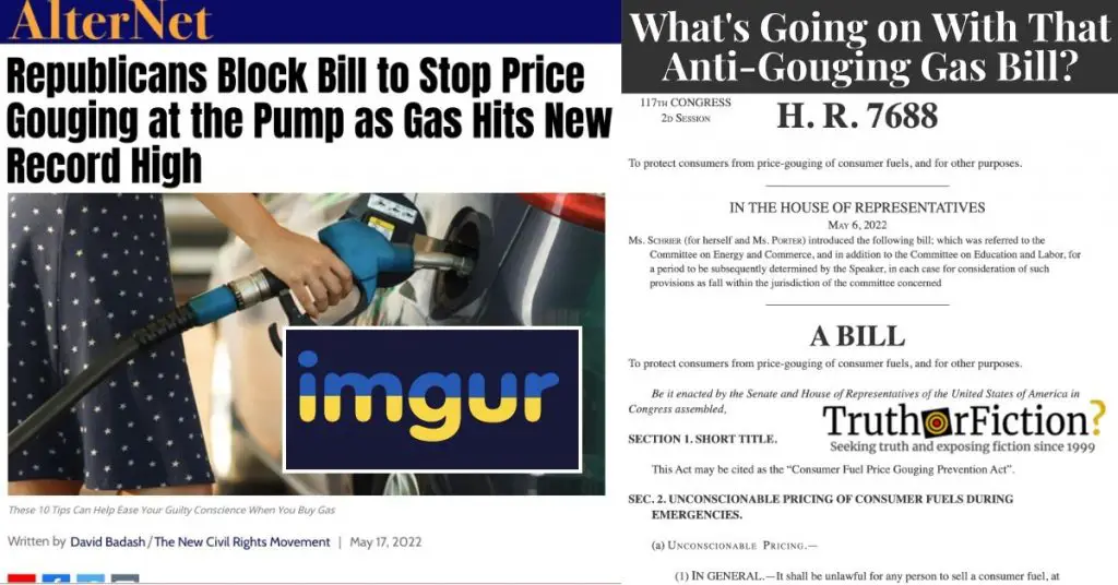 Did Republicans Block A Gas Price Gouging Bill Truth Or Fiction 