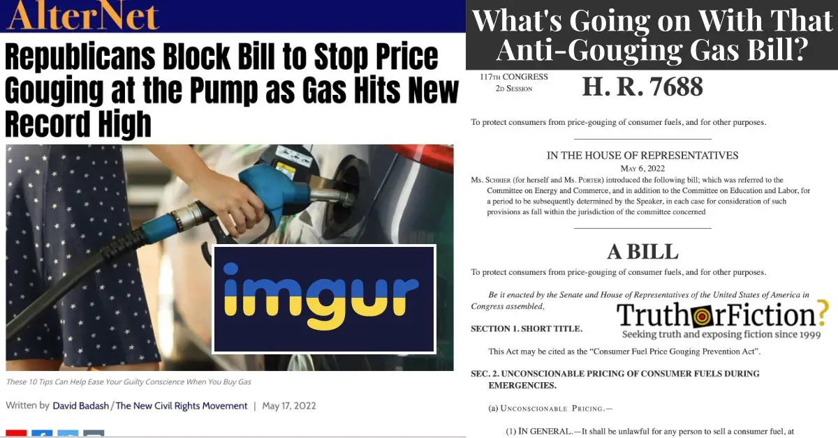 Did Republicans Block a Gas Price Gouging Bill?