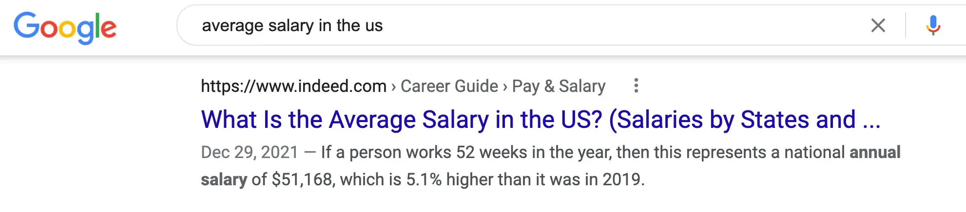 average salary in the US