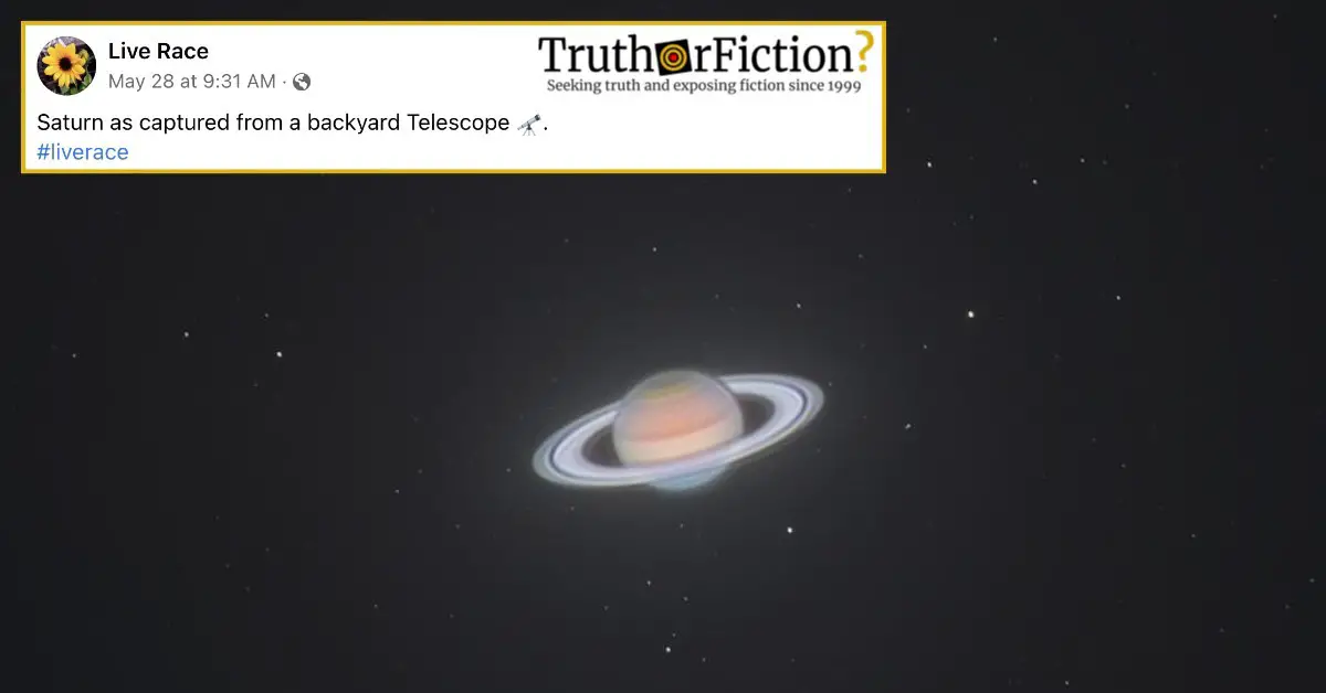 ‘Saturn as Captured from a Backyard Telescope’