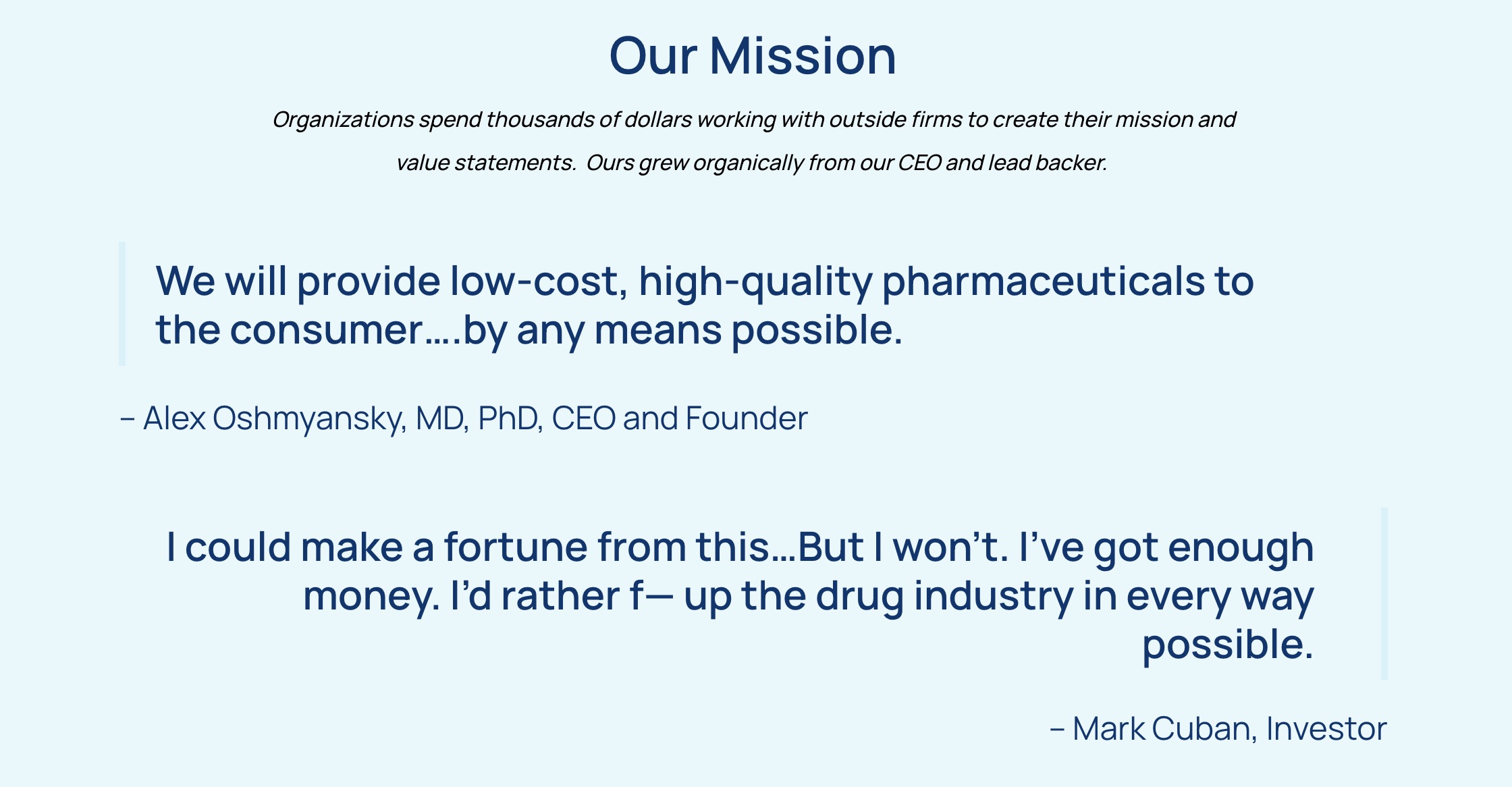 rather f up the drug industry mark cuban