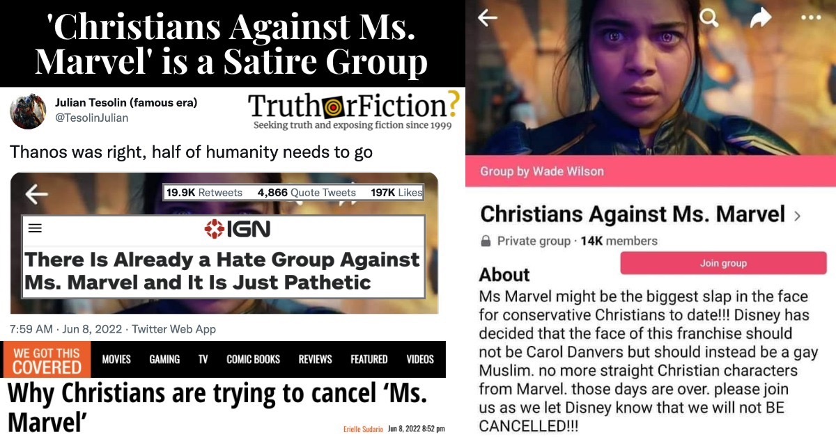‘Christians Against Ms. Marvel’ Facebook Group