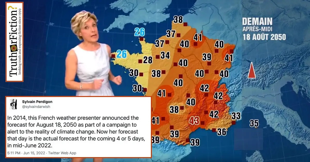 ‘In 2014, This French Weather Presenter Announced the Forecast for August 18, 2050’