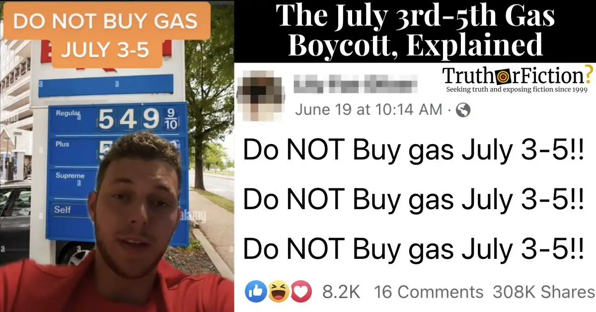 Gas Boycott July 3 to 5 2022