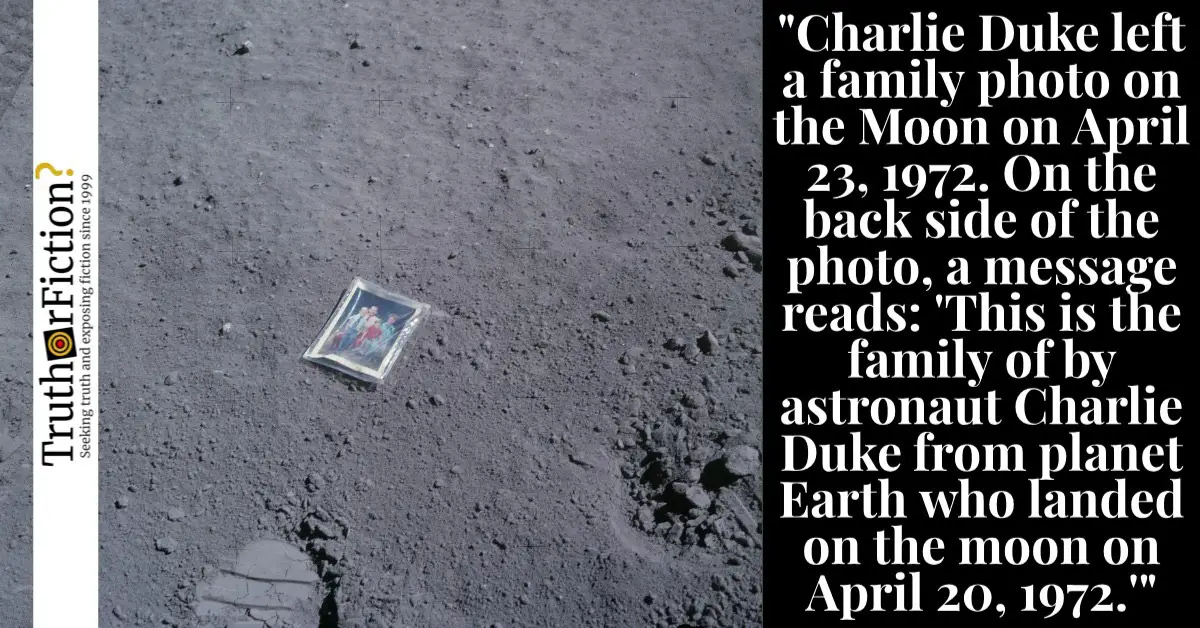 Astronaut Charlie Duke’s Family Photo on the Moon