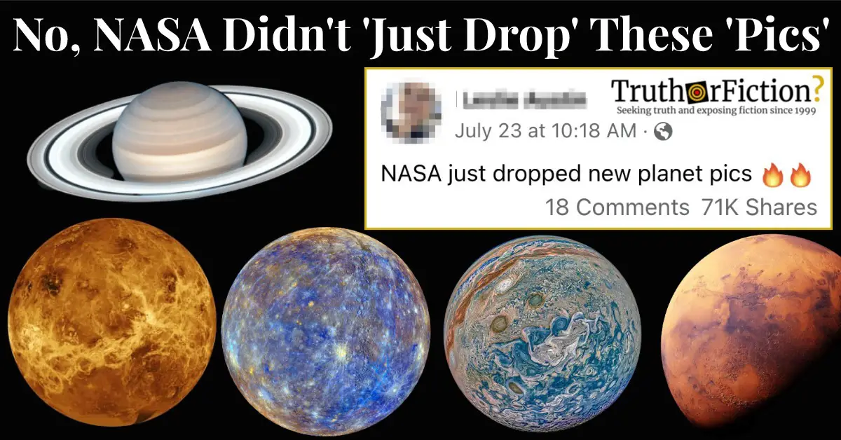 ‘NASA Just Dropped New Planet Pics’