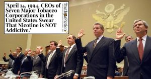 ‘1994, CEOs of Seven Major Tobacco Corporations in the United States
