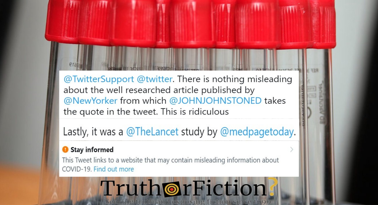 Twitter Wrongfully Flags Stories on COVID-19 Research as ‘Misleading’