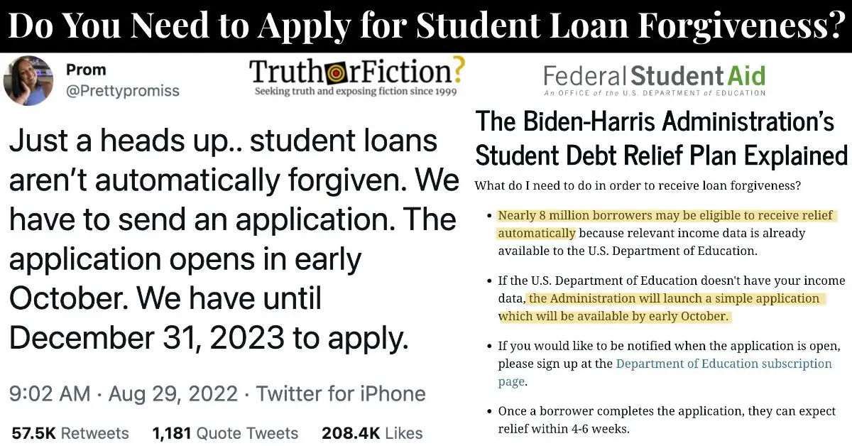 Do Americans Have to Apply for Student Loan Forgiveness?