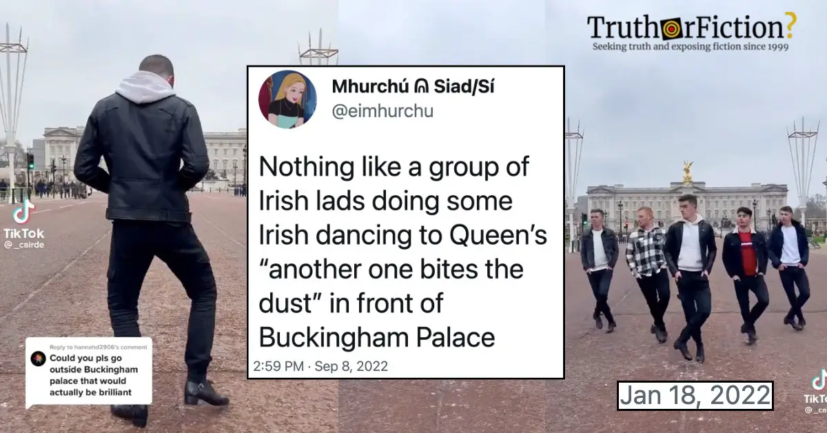 Irish Dancers at Buckingham Palace (to the Tune Of ‘Another One Bites the Dust’)