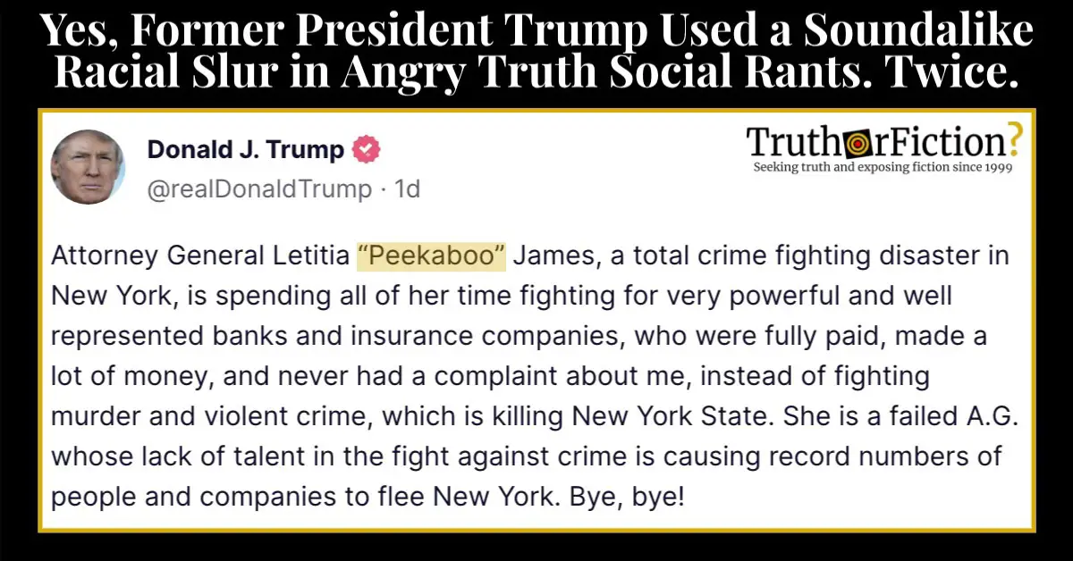 Trump ‘Peekaboo’ Truth Social Post