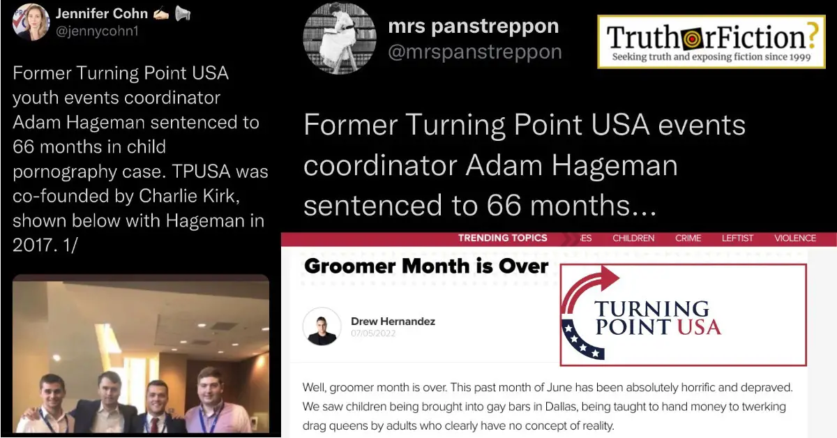‘Former Turning Point USA Youth Events Coordinator Adam Hageman Sentenced to 66 Months …’
