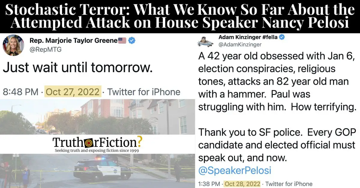 Hammer-Wielding Home Invader Attacks Paul Pelosi, Spouse  of House Speaker Nancy Pelosi