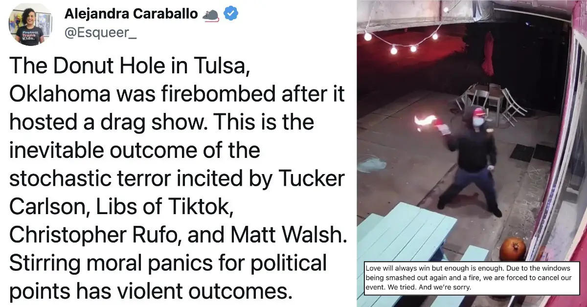 Tulsa Donut Hole Firebombed After Hosting Drag Event