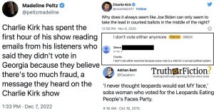 Charlie Kirk Reads Messages From Georgians Bragging About Not Voting
