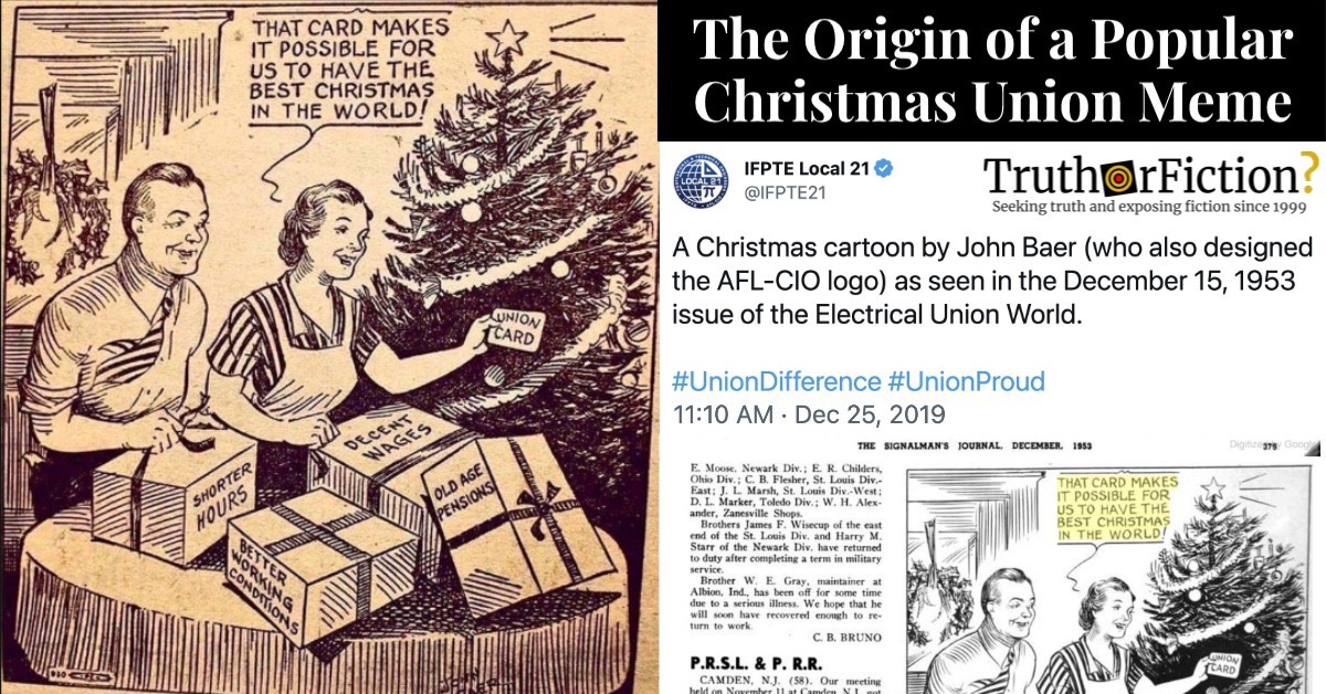 Vintage Union Christmas Cartoon
