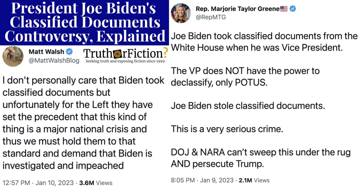 Joe Biden ‘Classified Documents’ Controversy