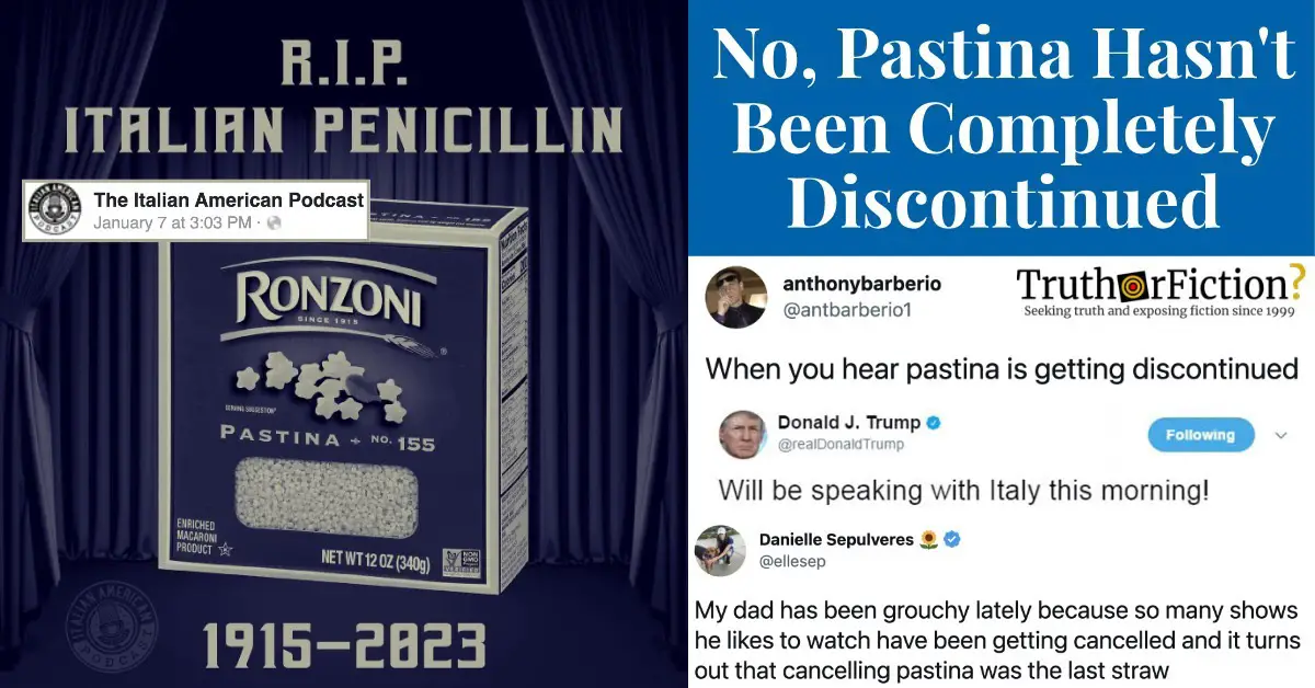 Was Pastina Discontinued?