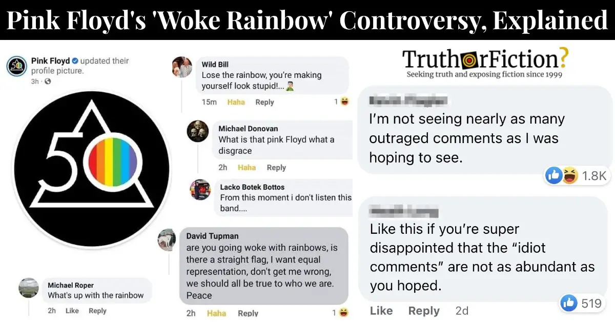 Pink Floyd’s ‘Woke’ 50th Anniversary Rainbow Controversy