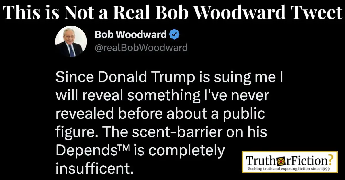 Donald Trump and Bob Woodward ‘Depends’ Tweet