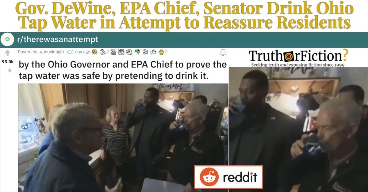 EPA Chief, Ohio Gov. Drink Tap Water in Viral Video