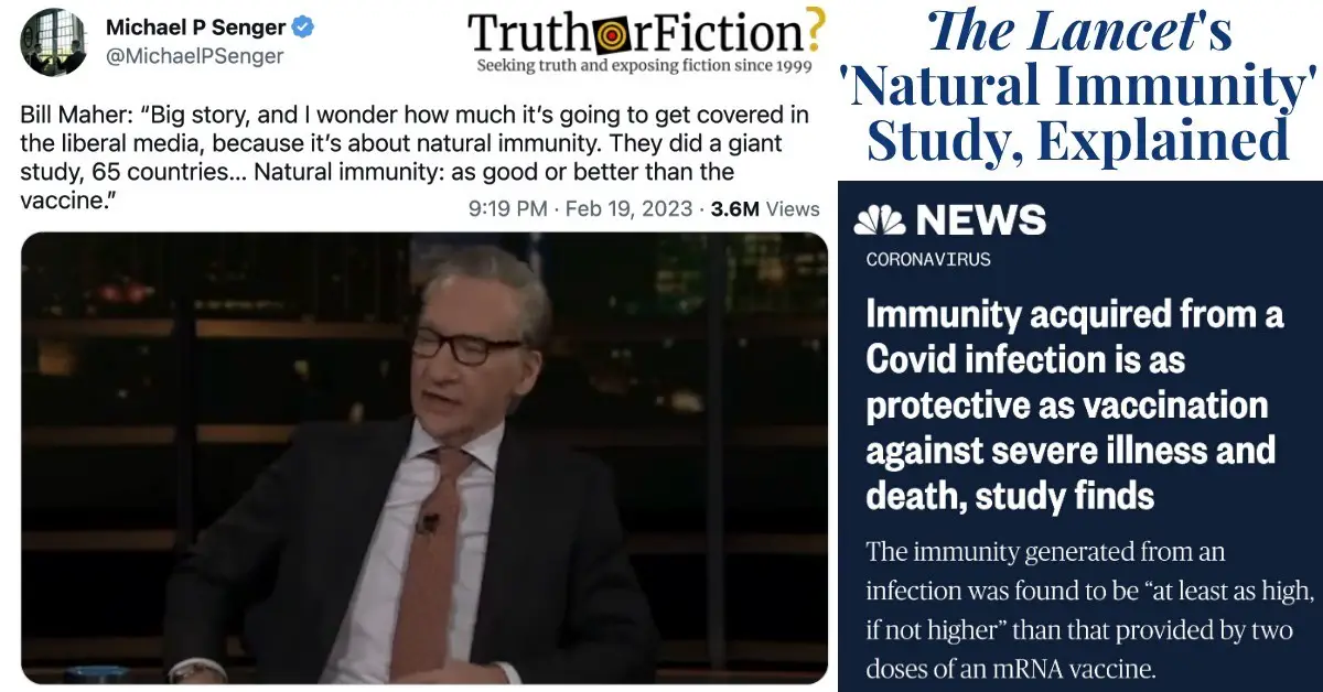 Bill Maher ‘Natural Immunity’ Study Tweet