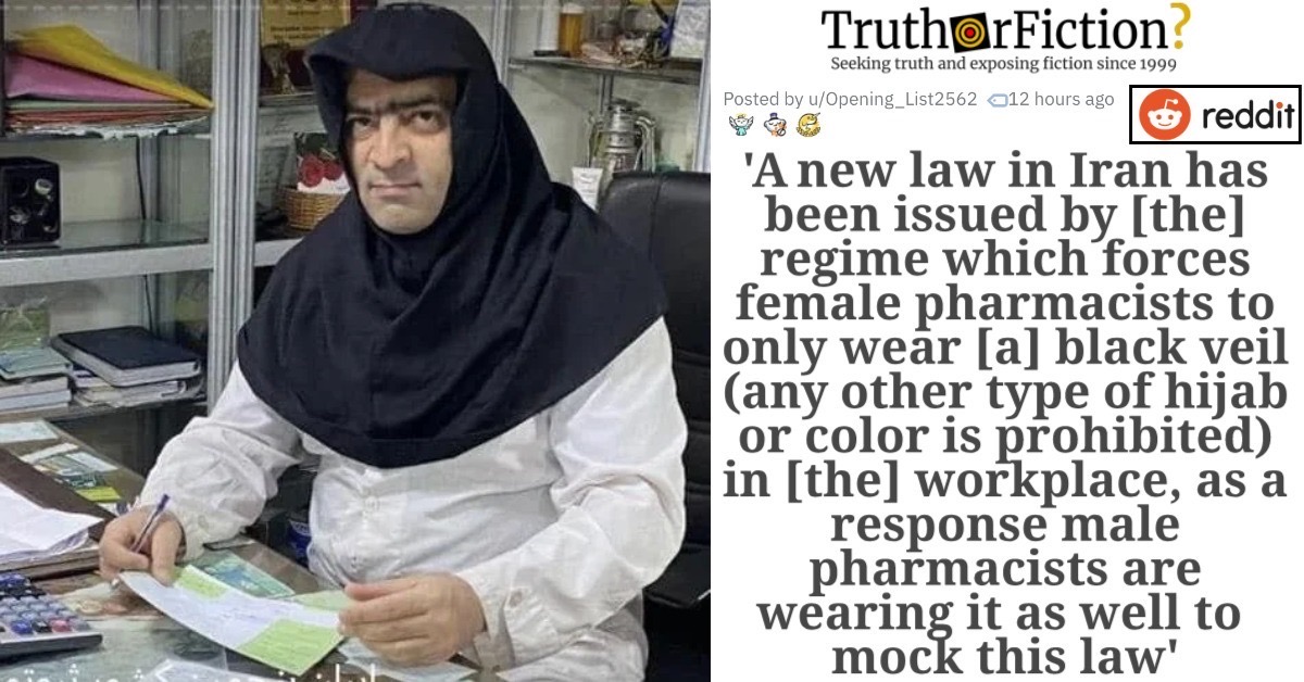‘A New Law In Iran … Forces Female Pharmacists’ to Wear a Black Hijab, Male Pharmacists ‘Are Wearing It As Well to Mock This Law’