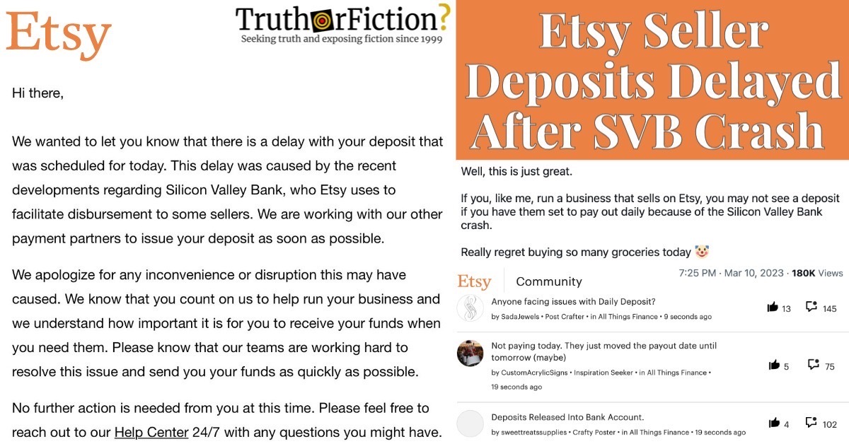 Etsy Sellers Affected by SVB Collapse