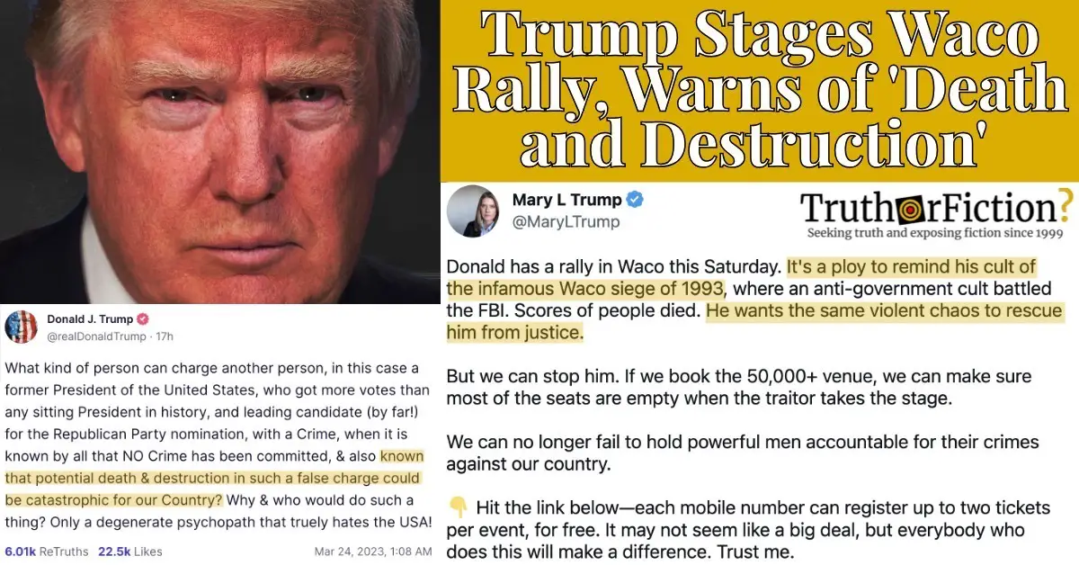 Donald Trump Holds Rally in Waco, 30 Years After Waco Siege