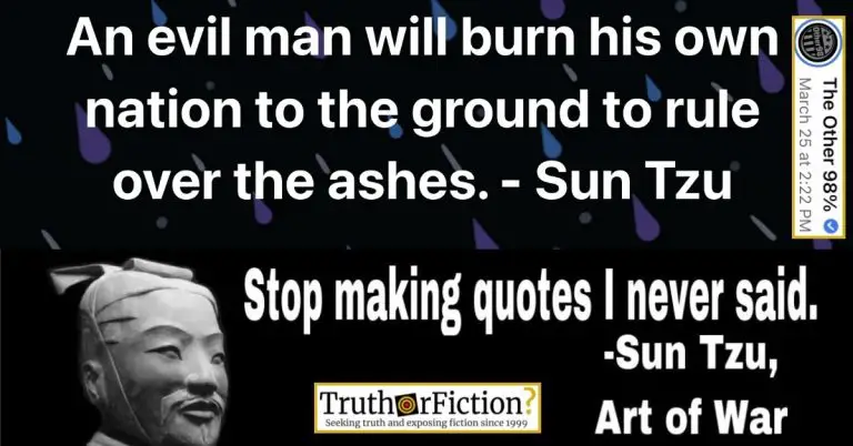 an evil man will burn his own nation to the ground – Truth or Fiction?