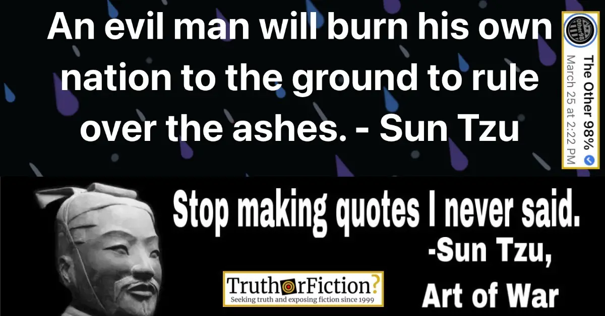Sun Tzu ‘Rule Over Ashes’ Quote