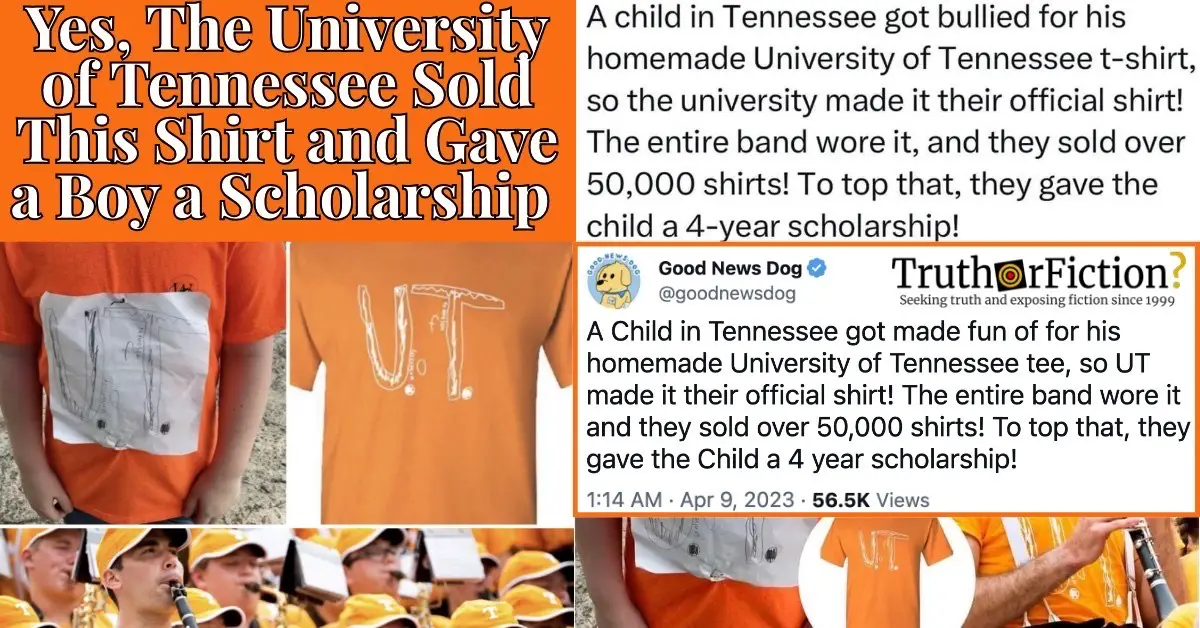 ‘A Child in Tennessee Got Made Fun of For His Homemade University of Tennessee Tee, So UT Made It Their Official Shirt’