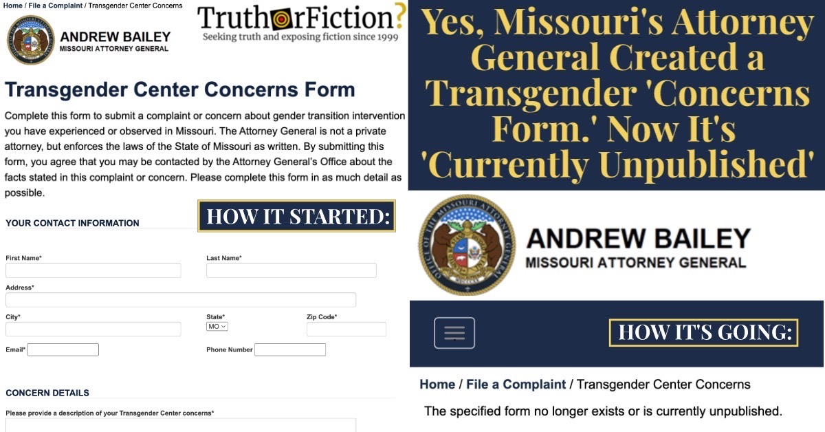 Missouri Transgender ‘Complaint Form’
