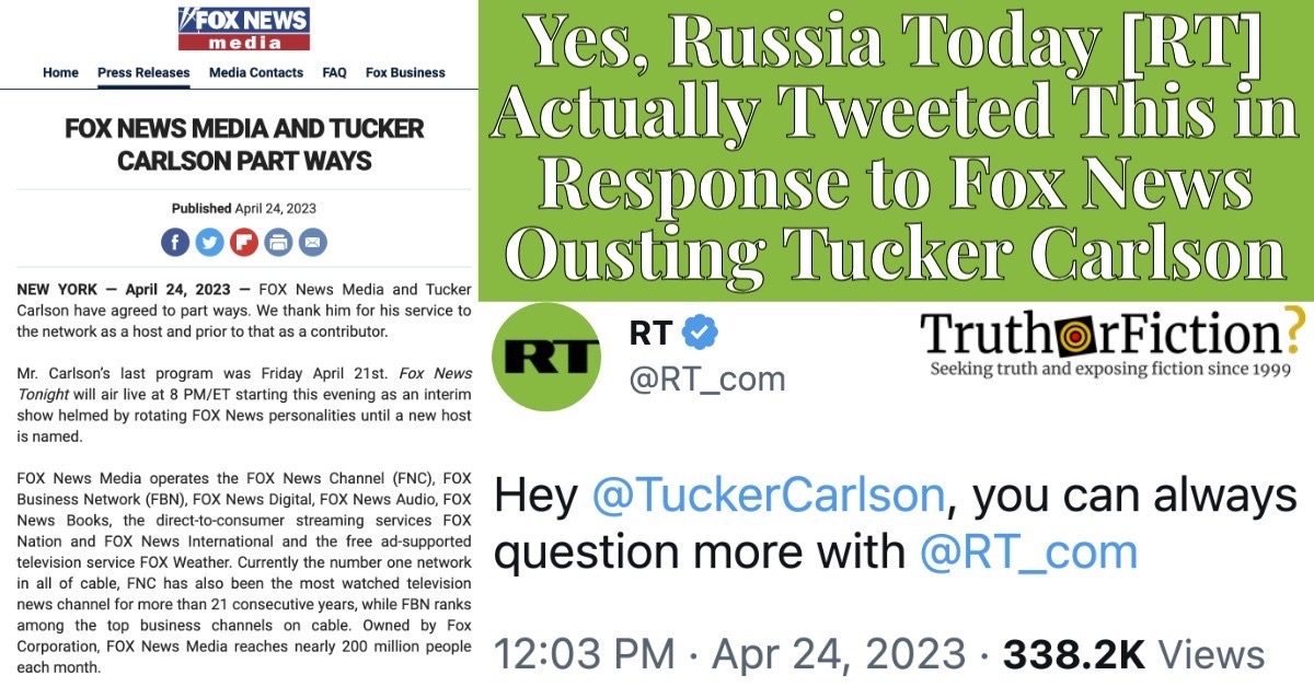 Tucker Carlson RT Tweet